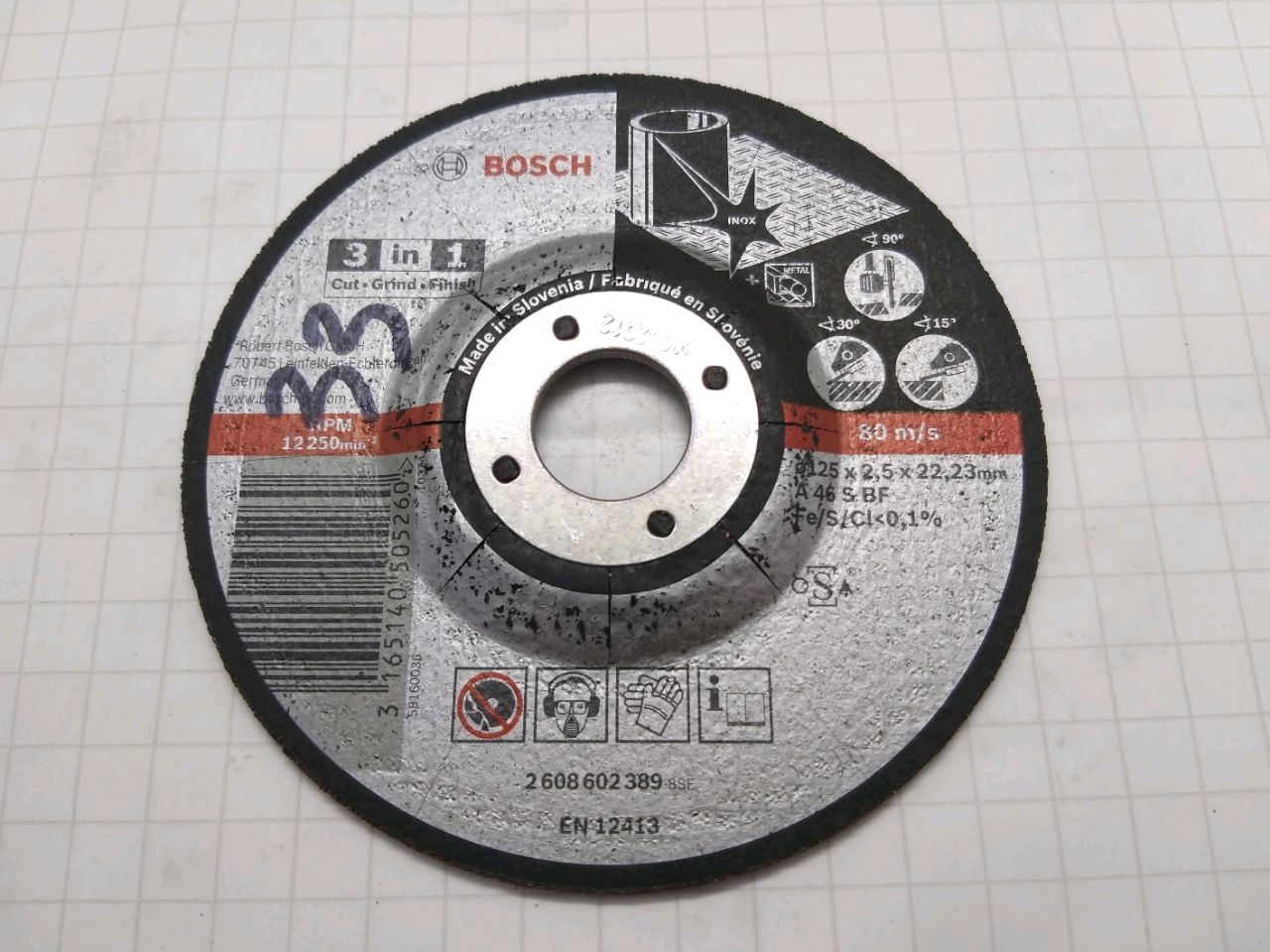 DISC 3 IN 1, 125 mm