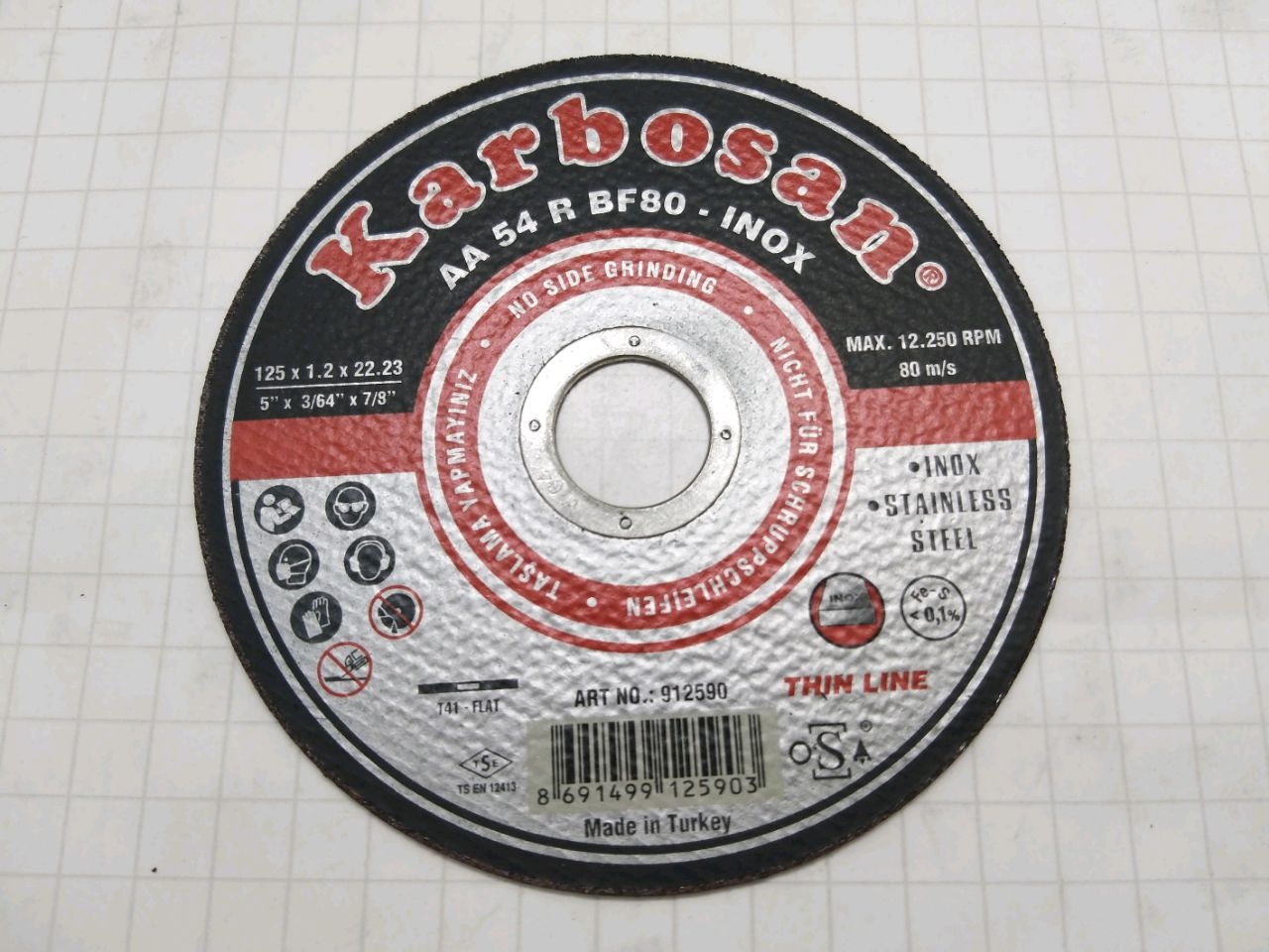 Disc de tăiat 125х1,2х22 Karbosan