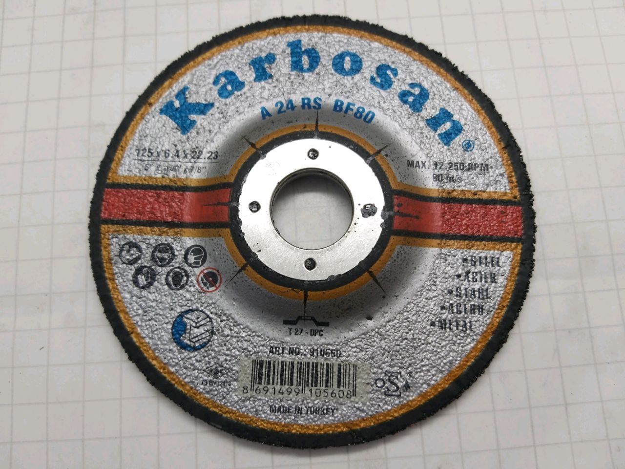 Круг отрезной 125х6,0х22 Karbosan